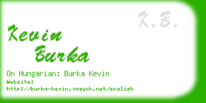 kevin burka business card